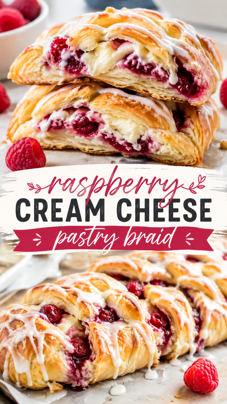 Blueberry Cream Cheese Pastry Braid Dessert Recipe for Easy Homemade Brunch Treats