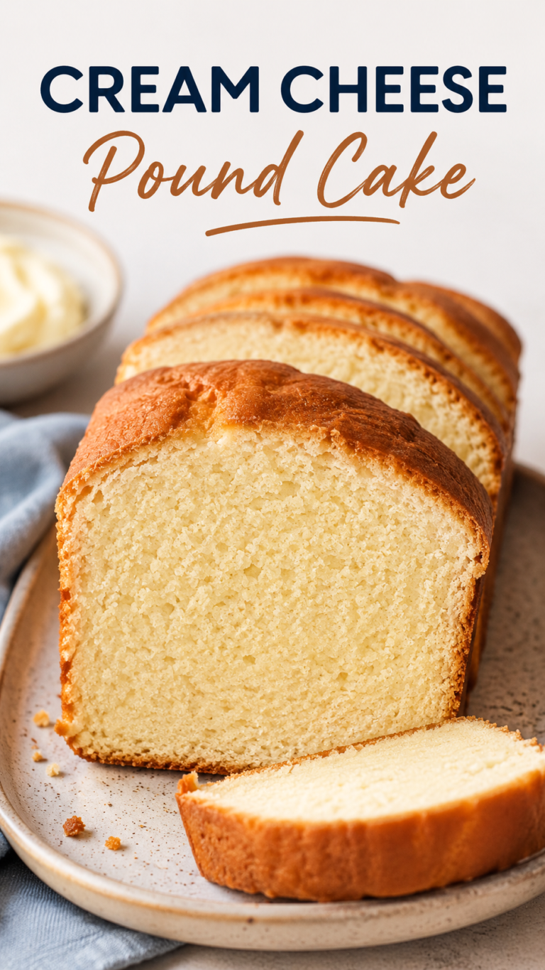 Cream Cheese Pound Cake Dessert Recipe That Stays Moist and Buttery Every Time
