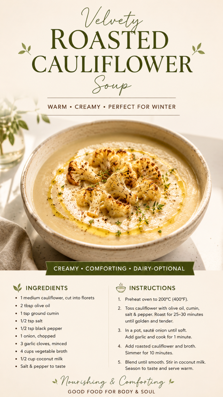 Cumin Roasted Cauliflower Soup Recipe – Easy Creamy Soup Recipes