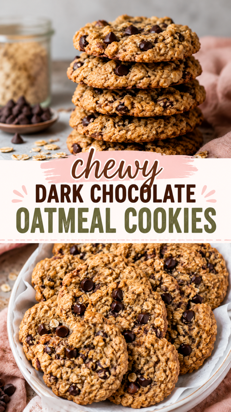 Dark Chocolate Oatmeal Cookies Recipe  Easy Cookie Recipes
