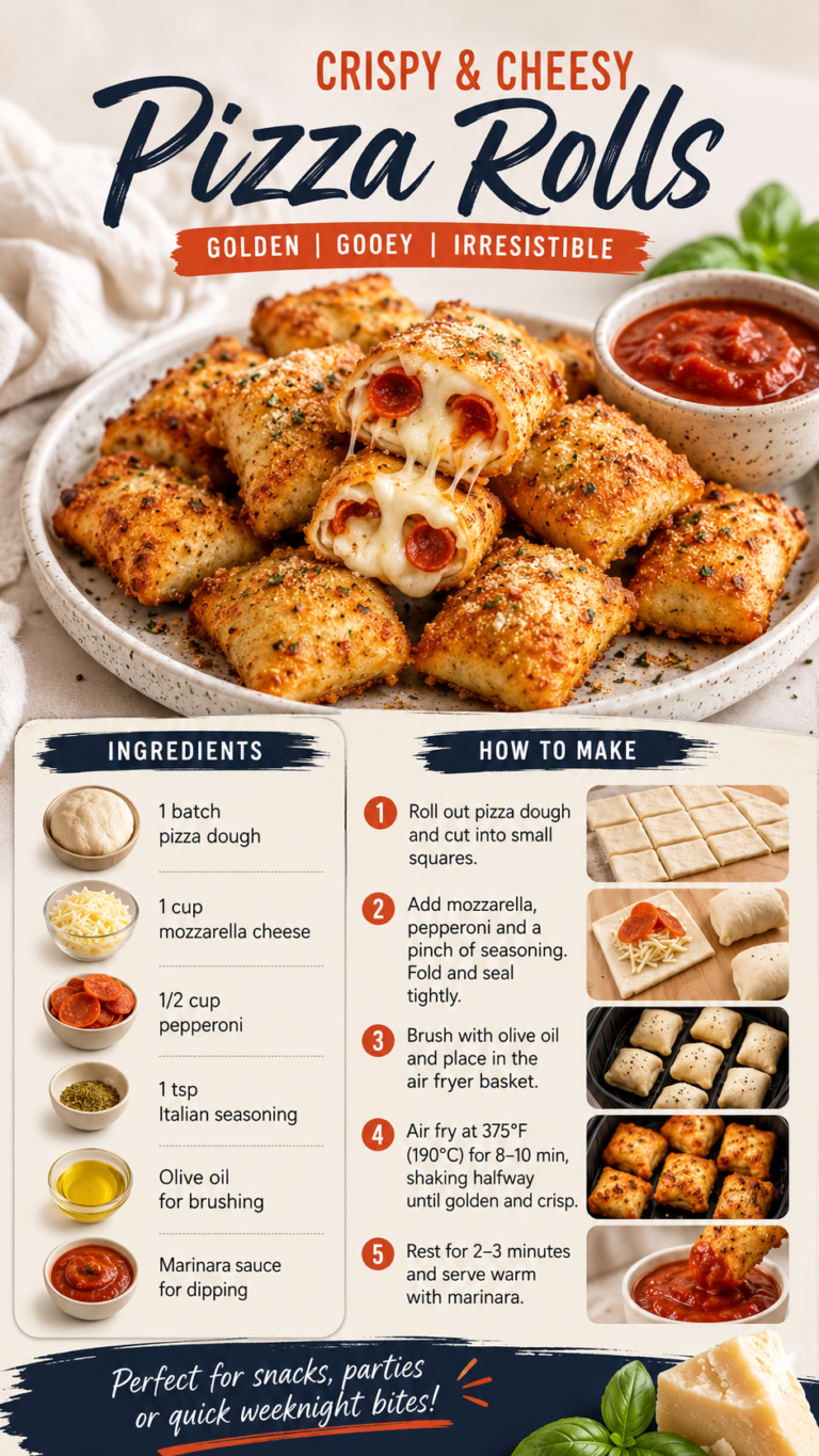Easy Air Fryer Pizza Rolls Appetizer Recipe for Game Day Snacks