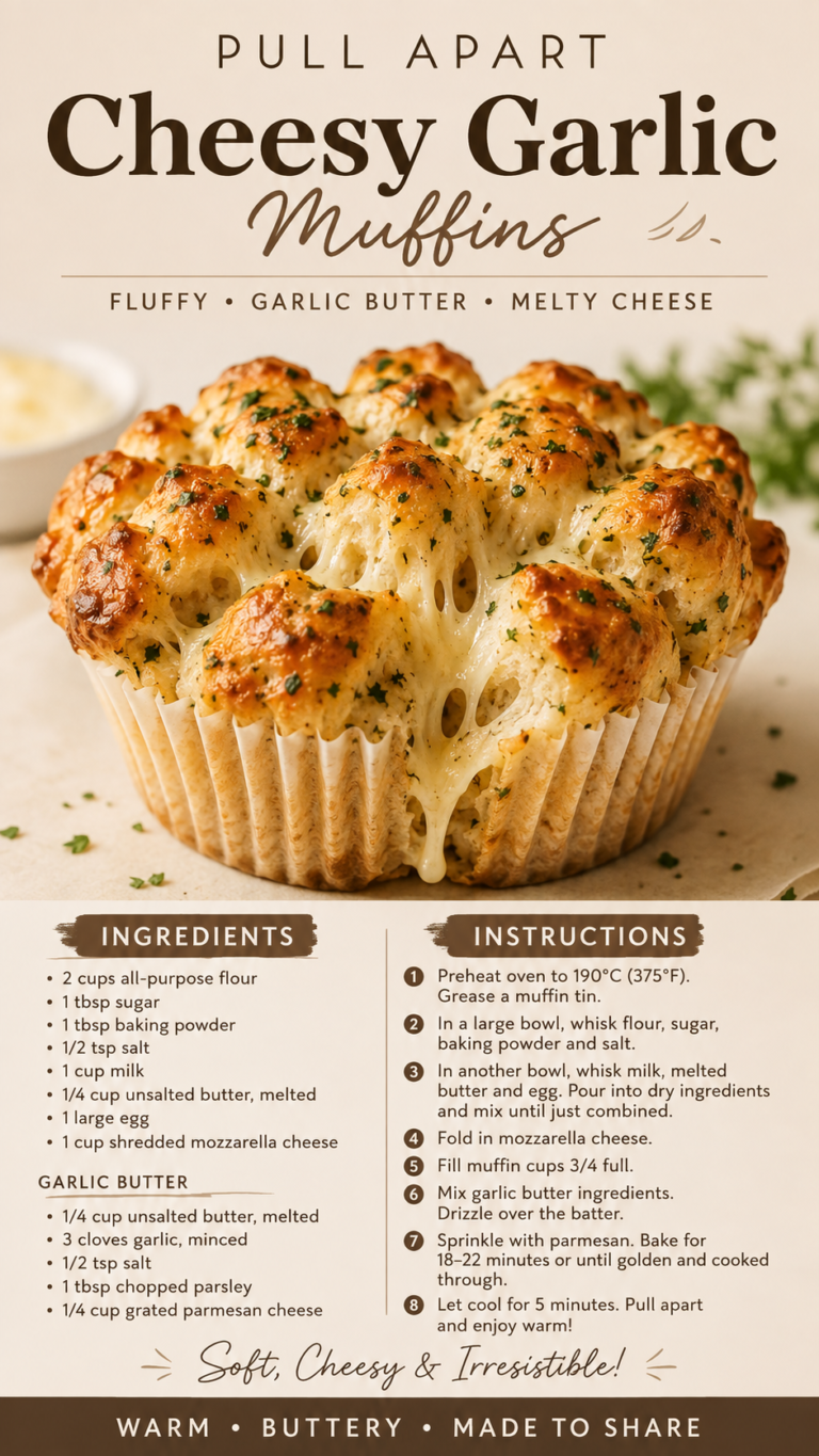Easy Cheesy Garlic Muffins Recipe  Quick Easy Dinner Side Dish