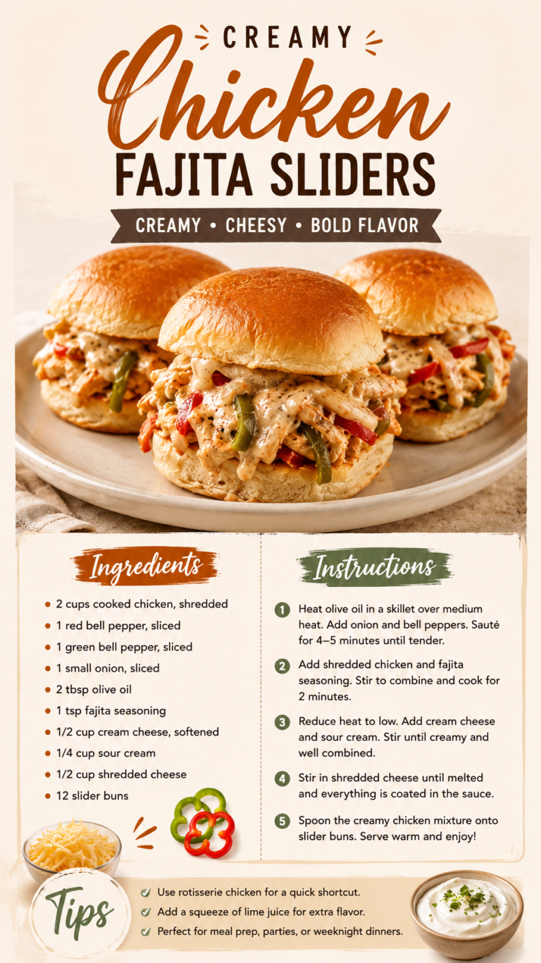 Easy Chicken Dinner Recipes Creamy Fajita Chicken Sliders