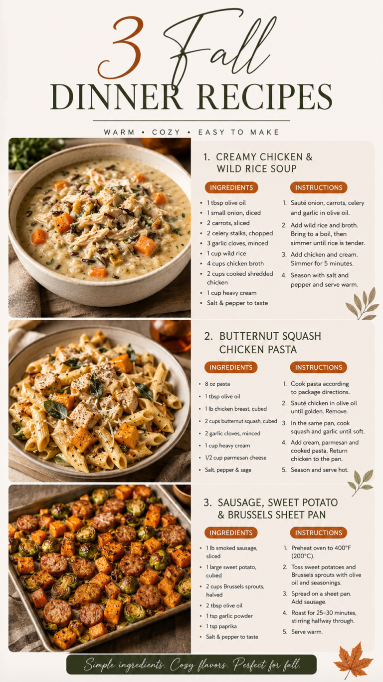 Easy Fall Dinner Recipes Cozy Chicken, Pasta  Sheet Pan Meals