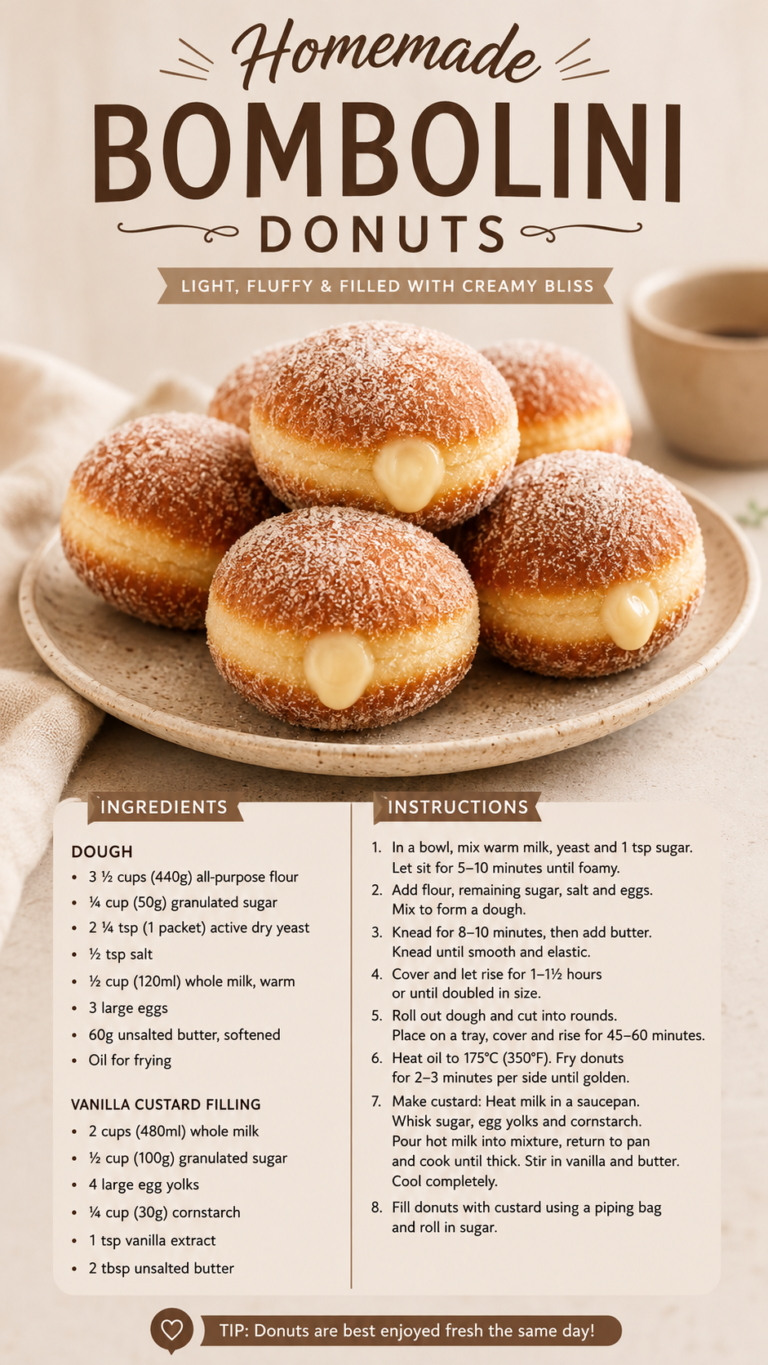 Easy Homemade Bomboloni Donuts Recipe  Italian Dessert Recipes