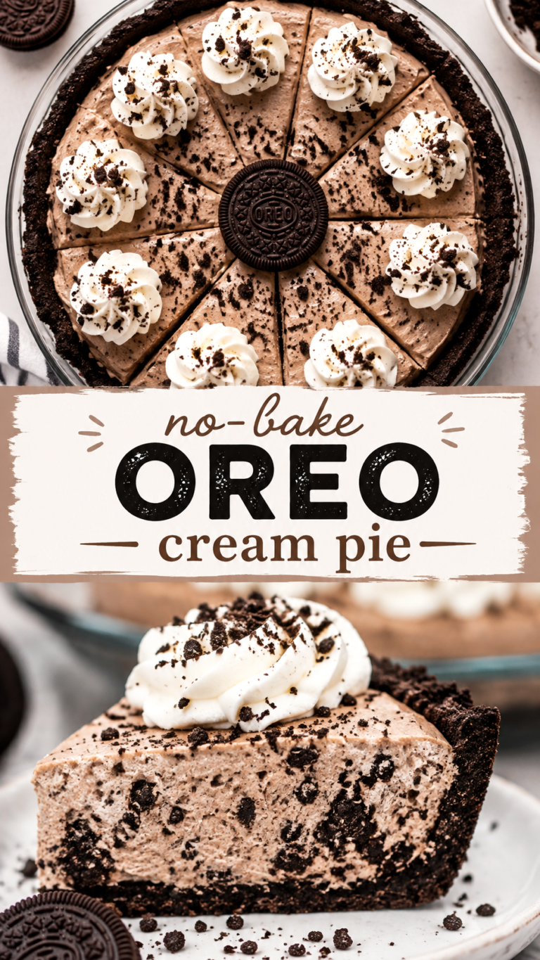 Easy No-Bake Oreo Cookie Pie Recipe  Creamy Cookies and Cream Dessert