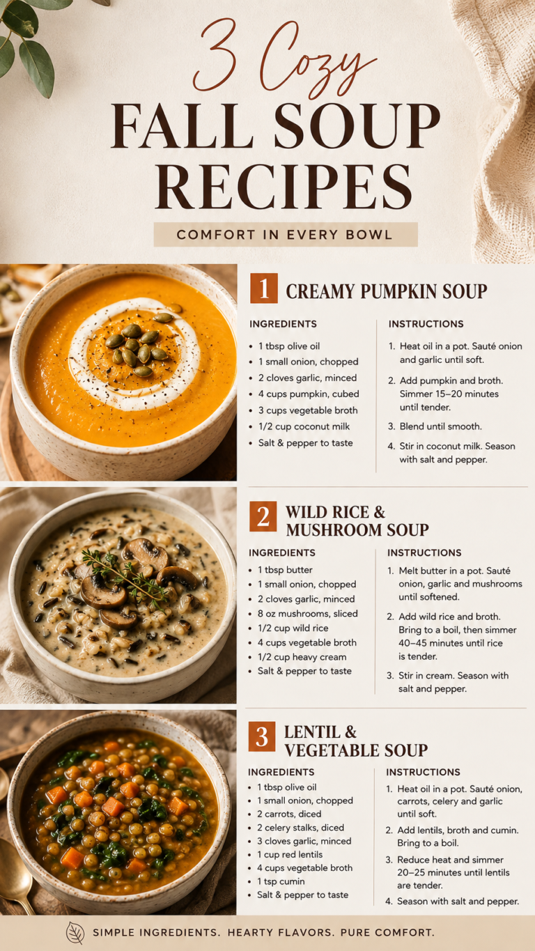 Easy Soup Recipes Cozy Homemade Soups for Fall and Winter