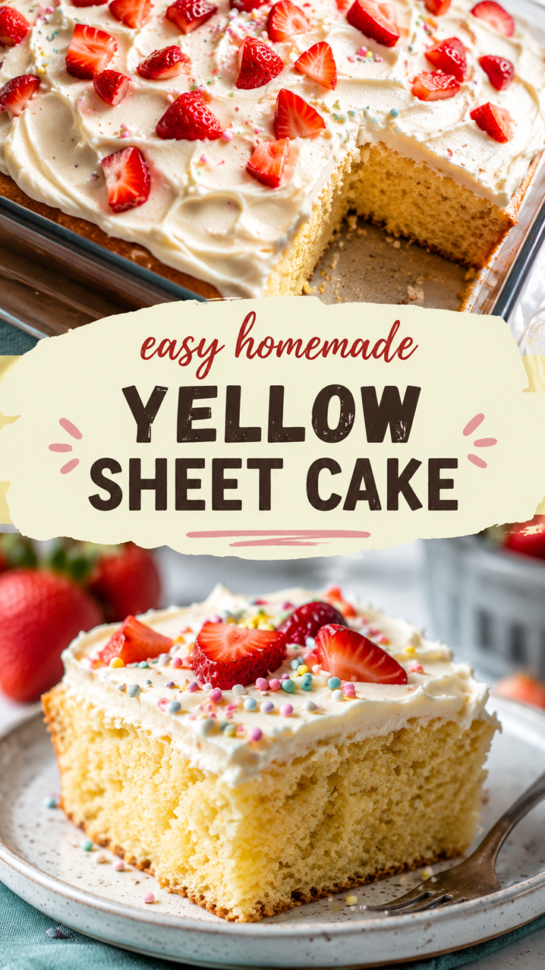Easy Yellow Sheet Cake Recipe with Rich Chocolate Frosting Dessert Recipe Ideas