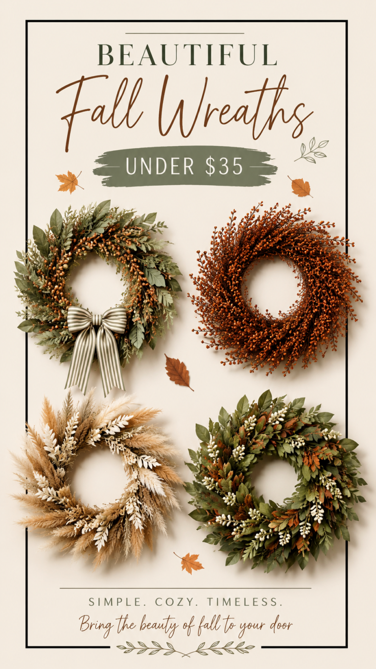 Fall Wreath Ideas Under 35 Thanksgiving Decor, DIY Wreaths  Cozy Fall Inspiration