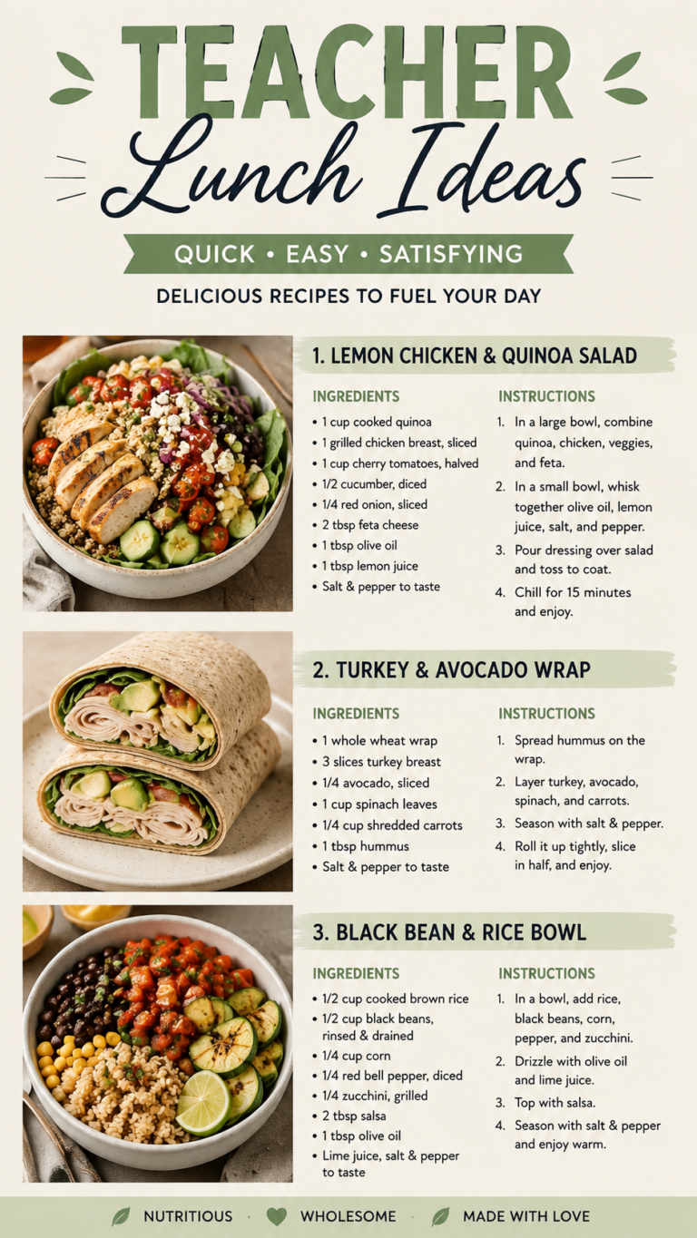 Healthy Lunch Ideas Easy, Delicious  Quick Recipes for Busy Days