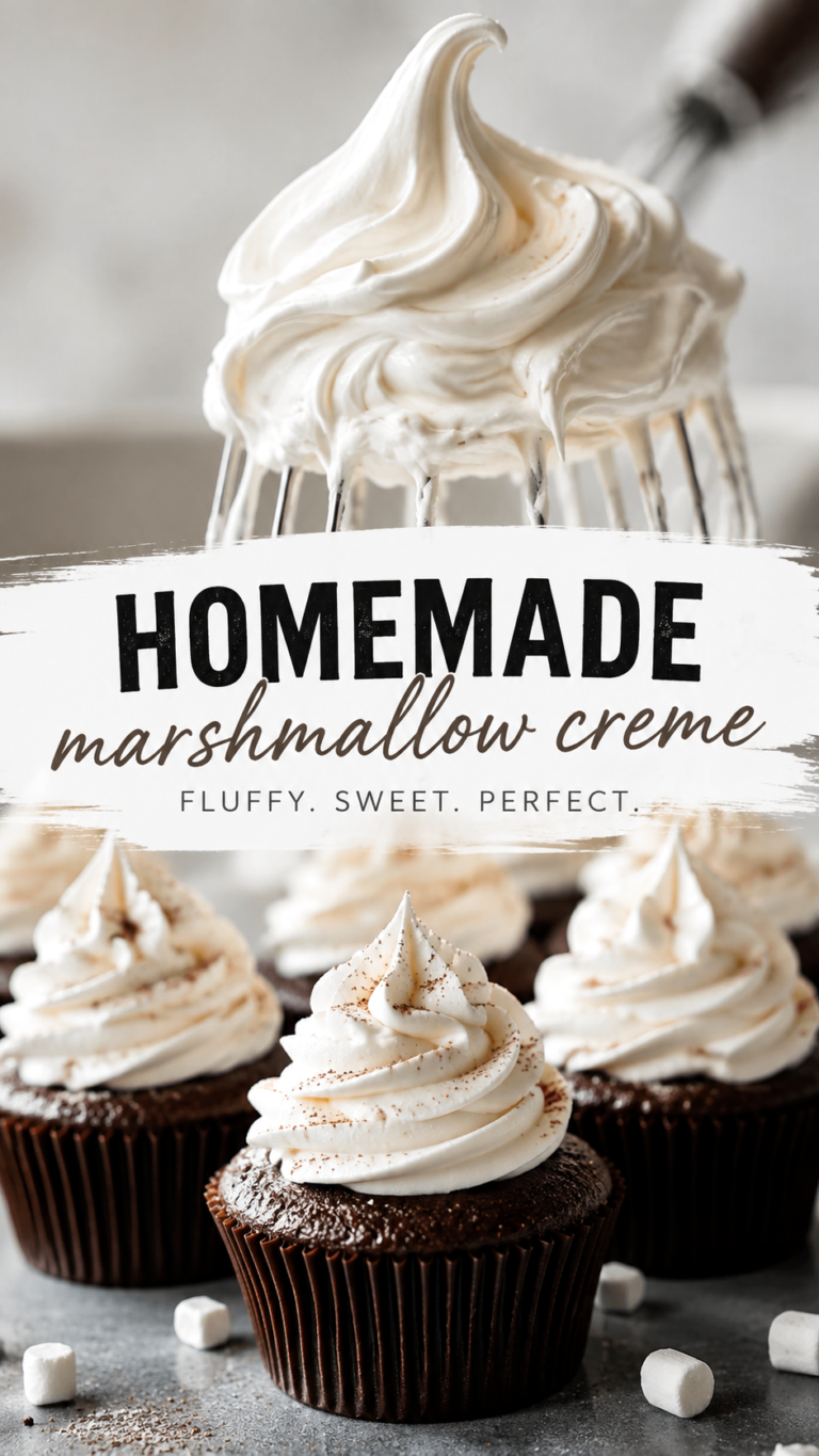Homemade Marshmallow Creme Recipe Easy Fluffy Dessert Frosting  Dessert Recipes