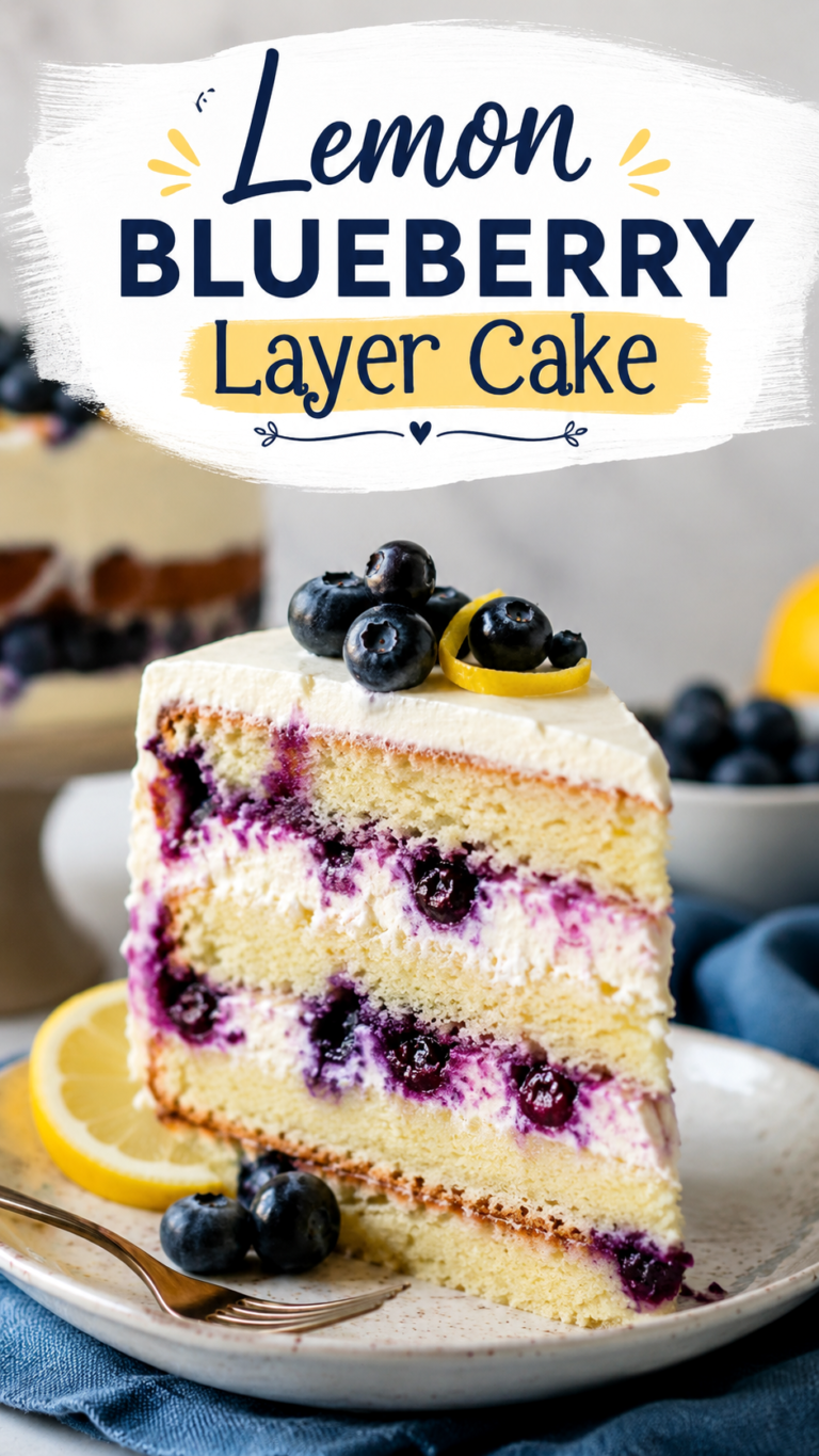 Lemon Blueberry Layer Cake Recipe Easy Homemade Dessert Recipes for Every Occasion