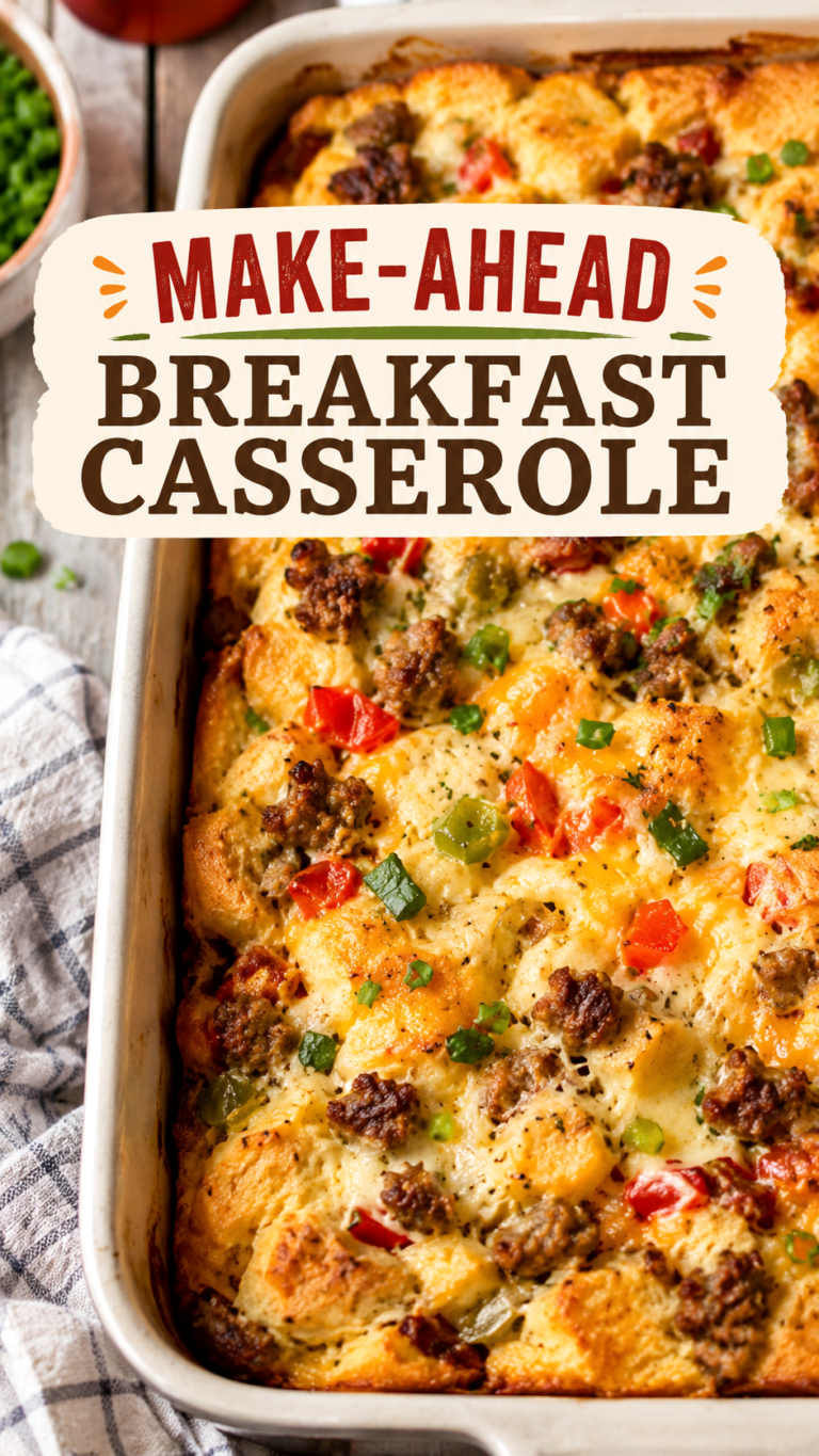 Make Ahead Breakfast Casserole Recipe Easy Overnight Brunch Bake Ideas