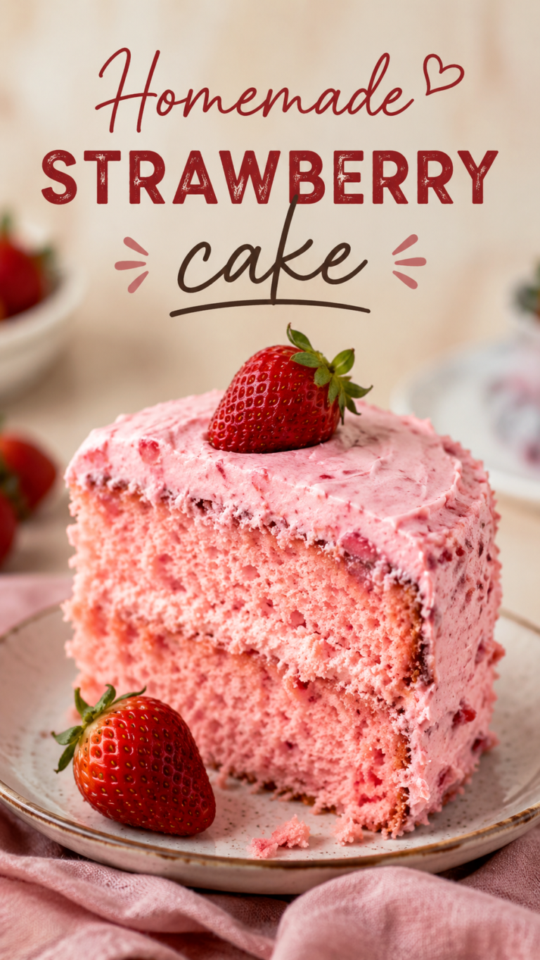 Strawberry Cake from Scratch Recipe Easy Homemade Strawberry Dessert Ideas